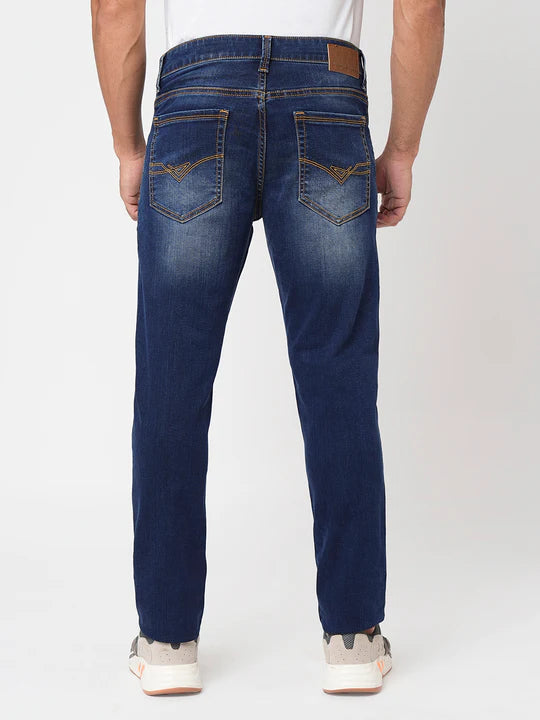 Dark Blue Ankle Fit Jeans