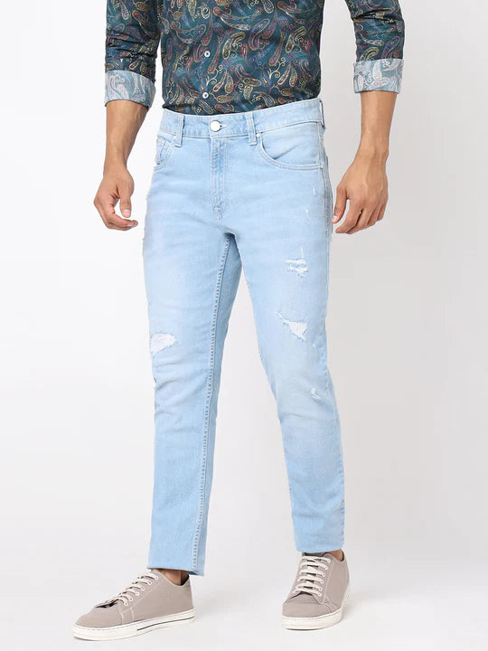 Light Blue Distressed Jeans