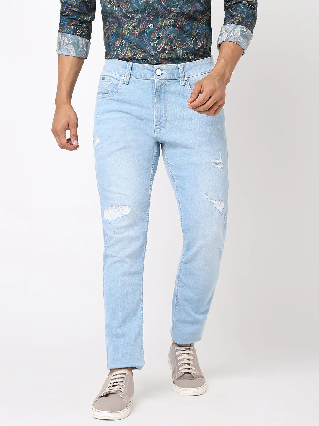 Light Blue Distressed Jeans